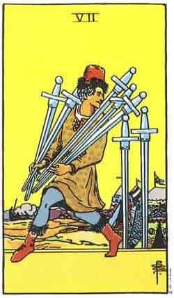 소드 7 (Seven of Swords) 타로 카드