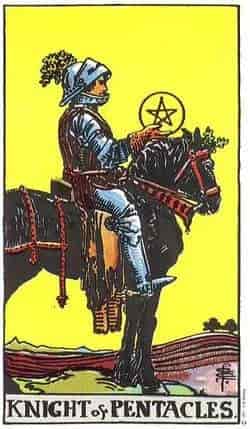 펜타클 기사 (Knight of Pentacles) 타로 카드