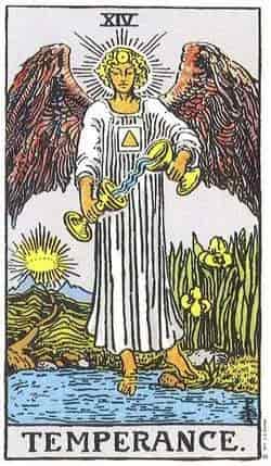 절제 (Temperance) 타로 카드