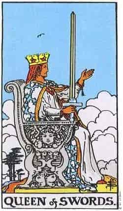 소드 여왕 (Queen of Swords) 타로 카드
