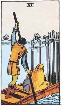 소드 6 (Six of Swords) 타로 카드