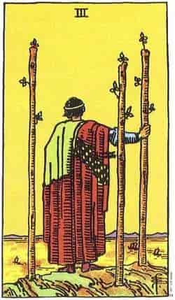 완드 3 (Three of Wands) 타로 카드