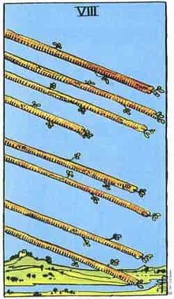 완드 8 (Eight of Wands) 타로 카드