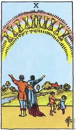 컵 10 (Ten of Cups) 타로 카드