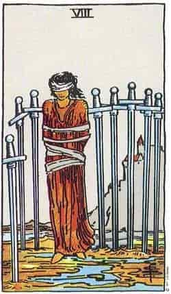 소드 8 (Eight of Swords) 타로 카드