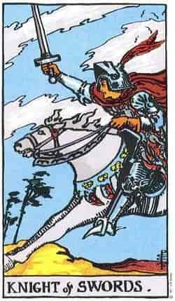 소드 기사 (Knight of Swords) 타로 카드