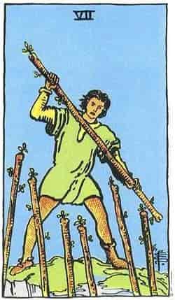 완드 7 (Seven of Wands) 타로 카드