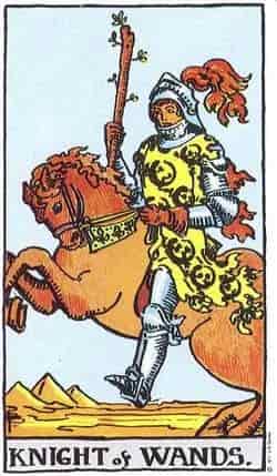 완드 기사 (Knight of Wands) 타로 카드