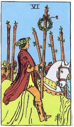 완드 6 (Six of Wands) 타로 카드