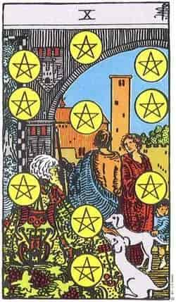 펜타클 10 (Ten of Pentacles) 타로 카드