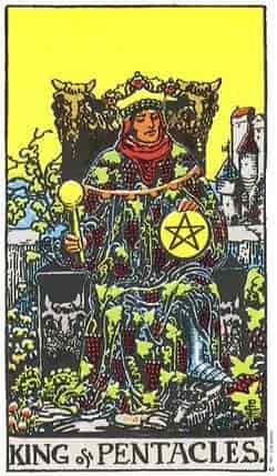 펜타클 왕 (King of Pentacles) 타로 카드