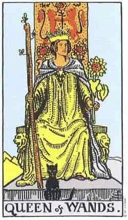 완드 여왕 (Queen of Wands) 타로 카드